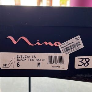 Nina Black Satin Shoes